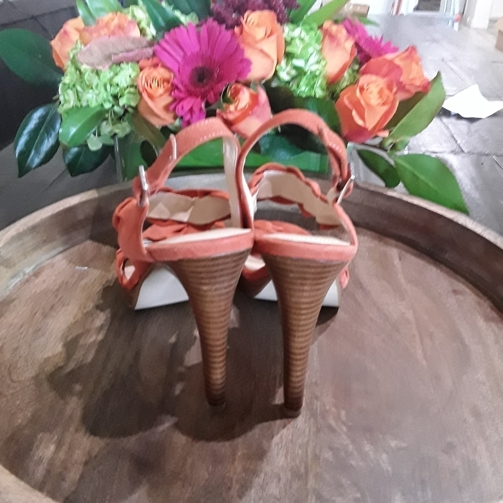 Calvin Klein | Licia braided burnt orange heels - Picture 5 of 5